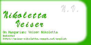 nikoletta veiser business card